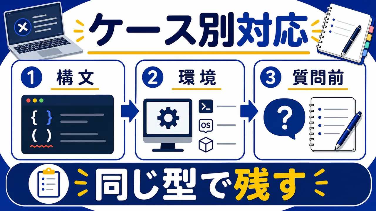 構文、環境、教材通り、検索しても不明のケース図