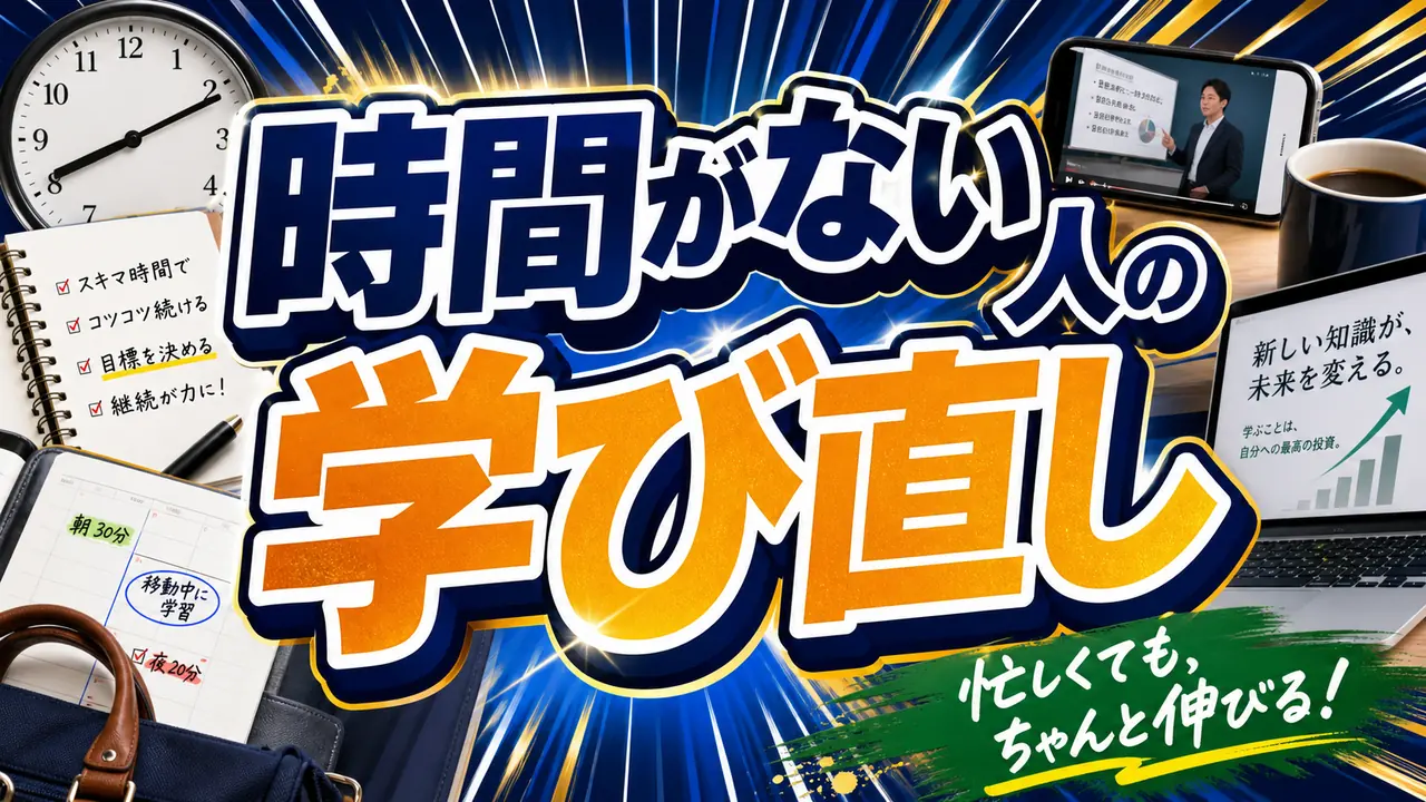社会人が学習時間を管理するイメージ