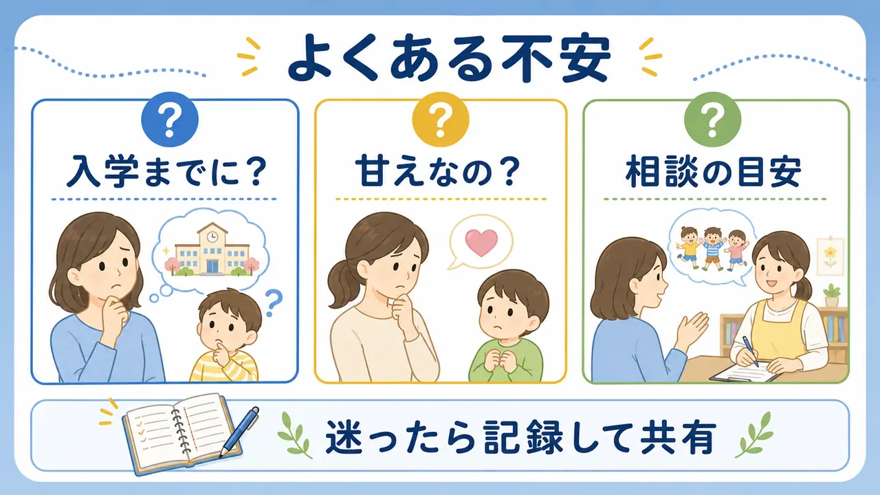 入学までに慣れる必要、甘えとの違い、相談の目安を整理するFAQ画像