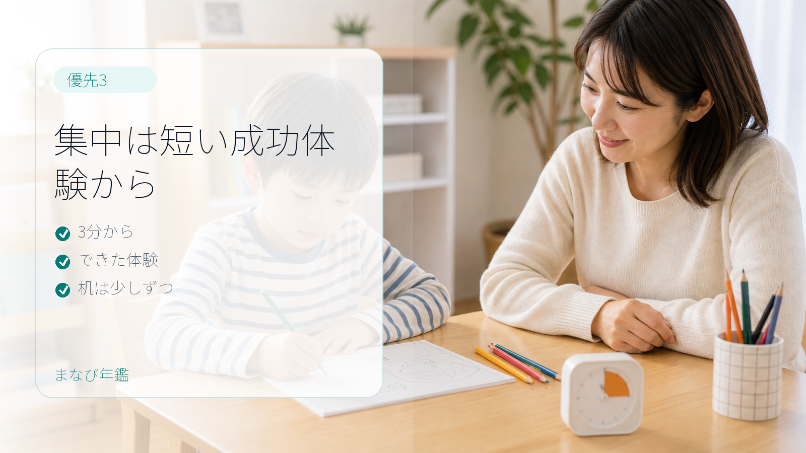 短い時間の成功体験から集中力を育てる要約画像