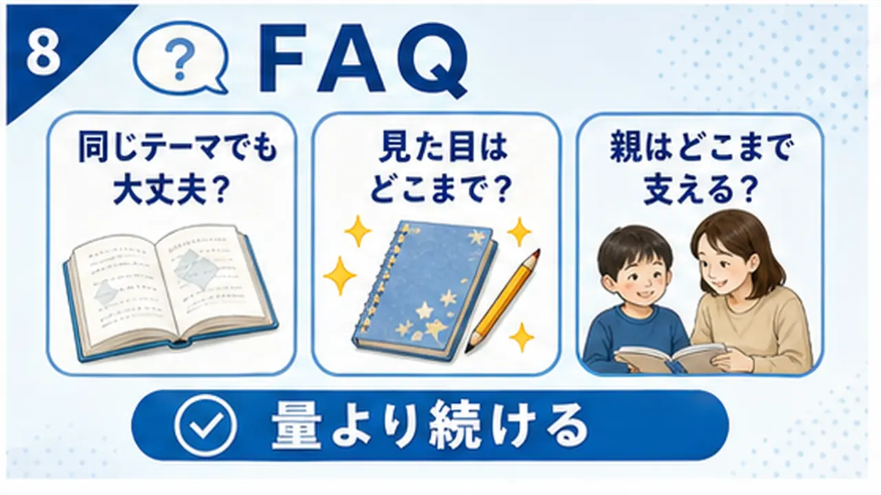 自主学習ノートのよくある不安を整理する図