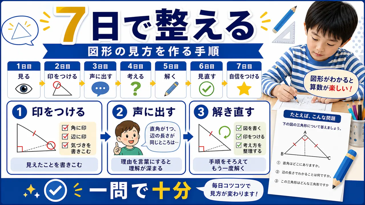図形問題の見方を7日間で整える図