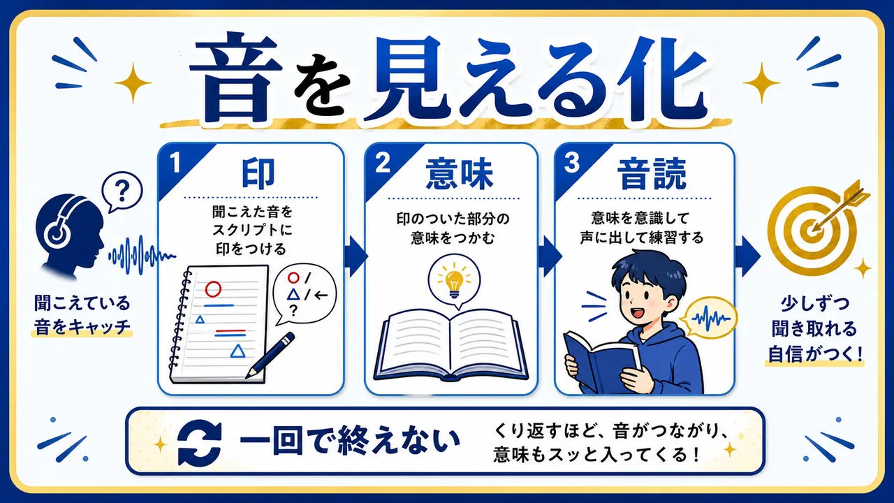 聞こえない音を印と音読で見える形にするまとめ図