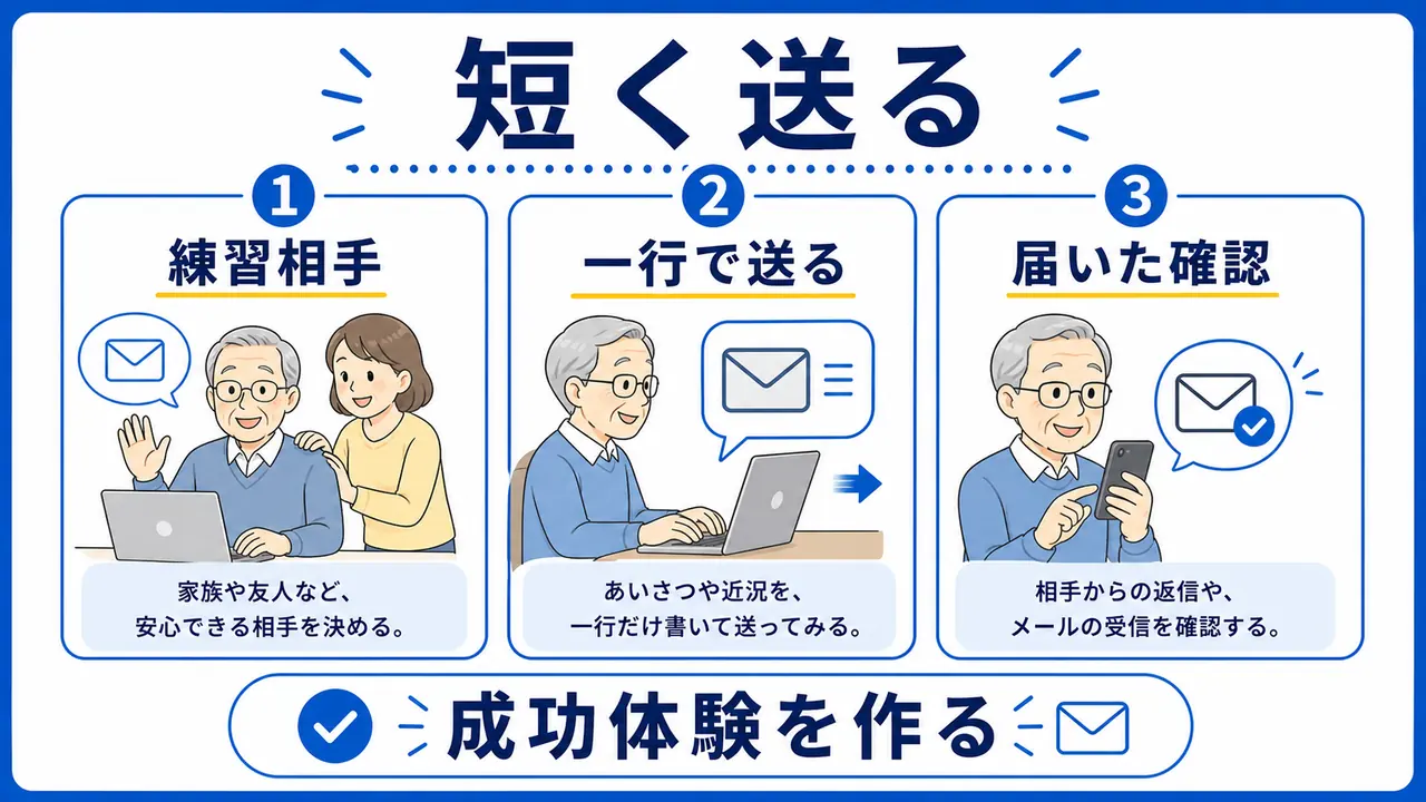 短いメールを安全に送るまとめ図