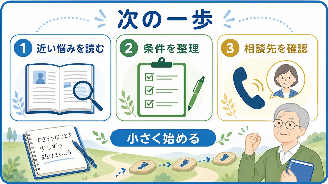 シニアが体調に合わせて次の一歩を決めるまとめ