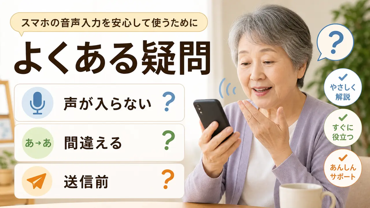 音声入力でよくある質問を整理する図